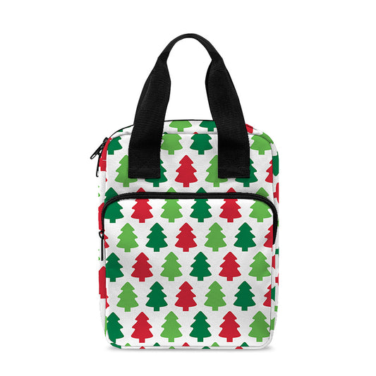 Merry Christmas Tree Pattern Print Bible Tote Bag