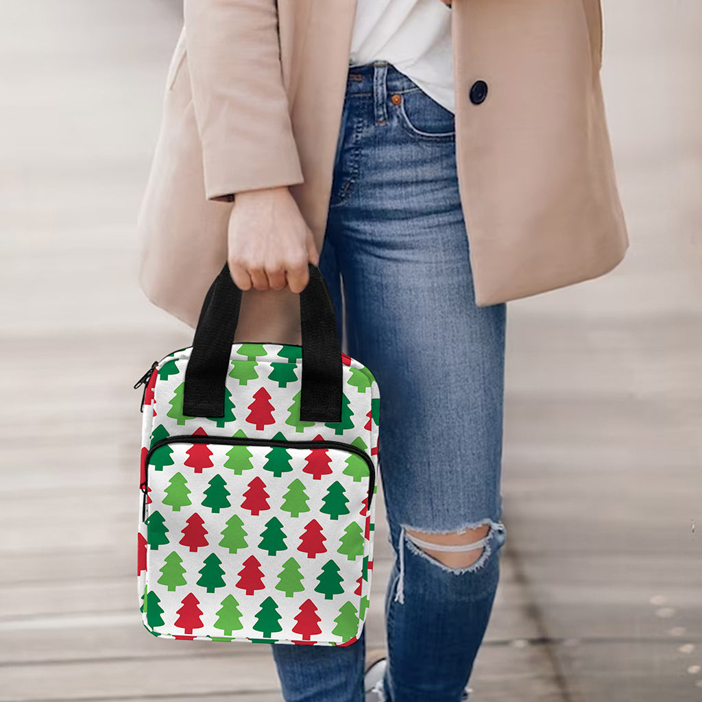 Merry Christmas Tree Pattern Print Bible Tote Bag