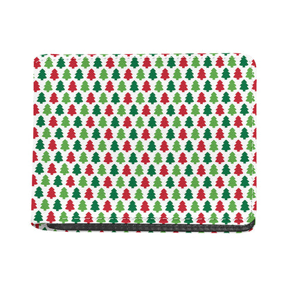 Merry Christmas Tree Pattern Print Bifold Wallet