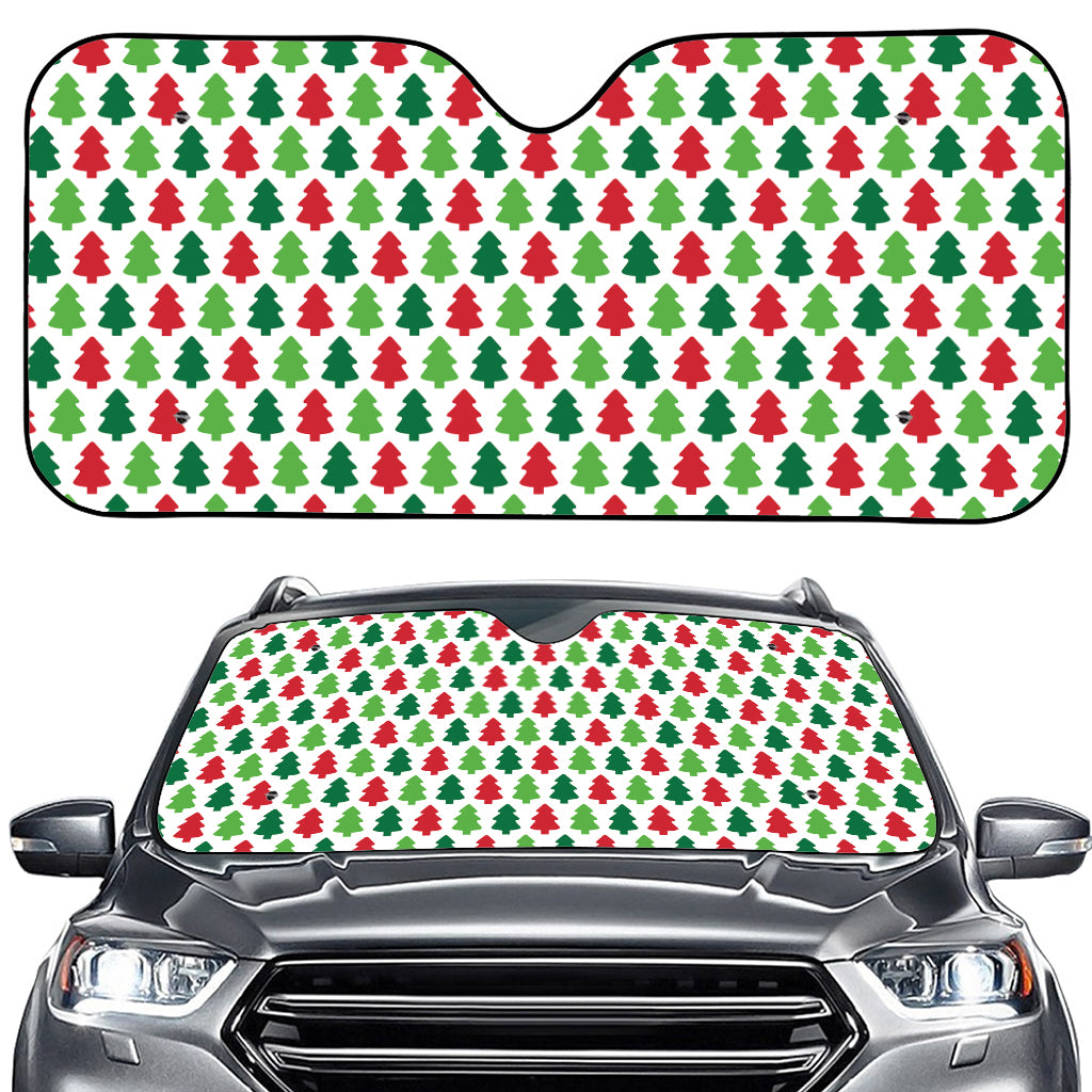 Merry Christmas Tree Pattern Print Car Windshield Sun Shade