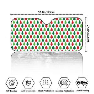 Merry Christmas Tree Pattern Print Car Windshield Sun Shade