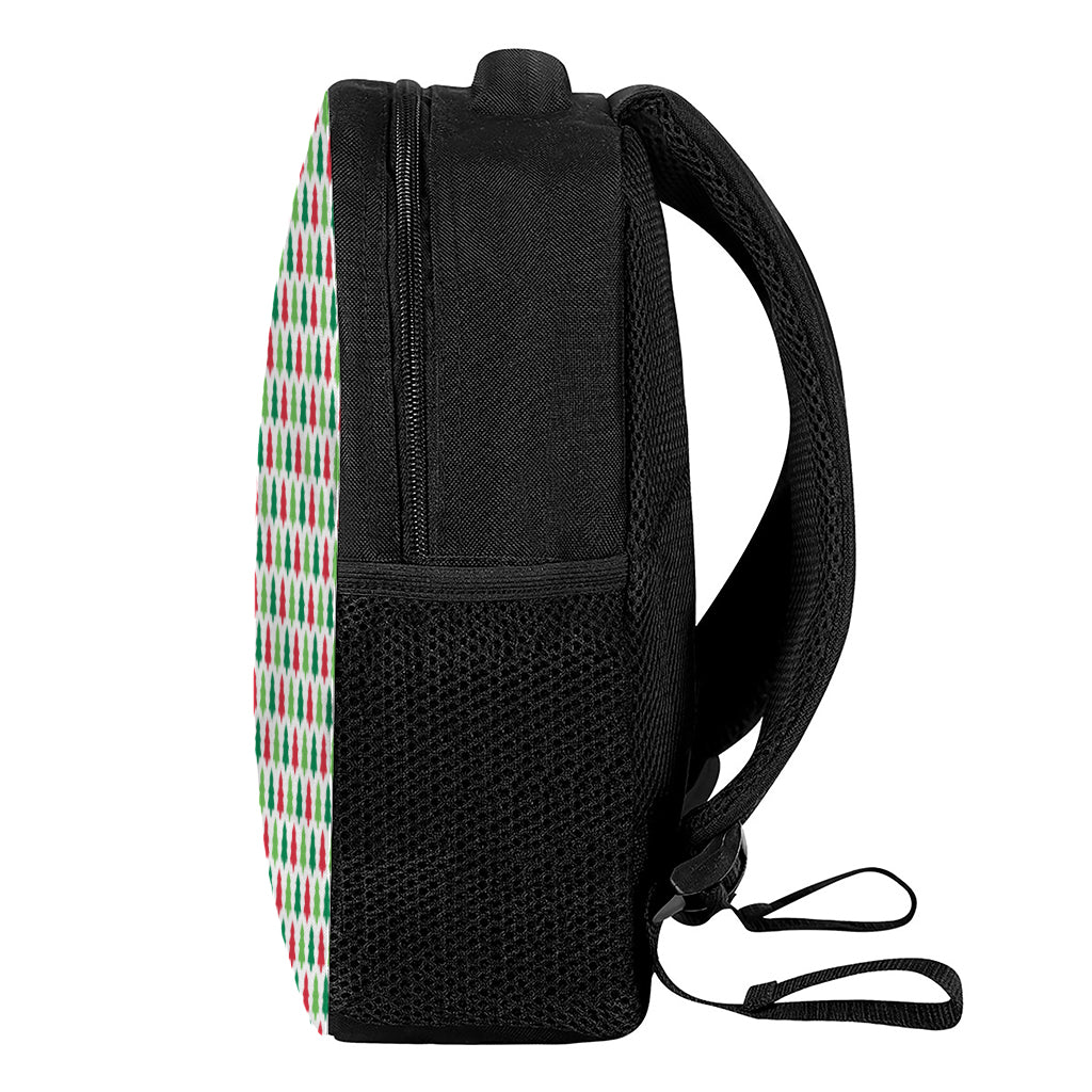 Merry Christmas Tree Pattern Print Casual Backpack