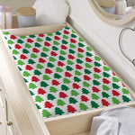 Merry Christmas Tree Pattern Print Changing Pad Cover