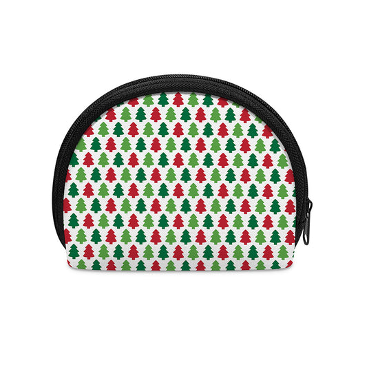 Merry Christmas Tree Pattern Print Coin Purse