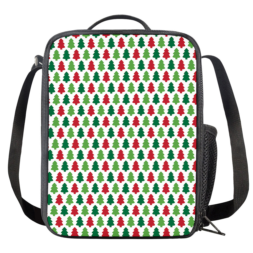 Merry Christmas Tree Pattern Print Crossbody Lunch Bag