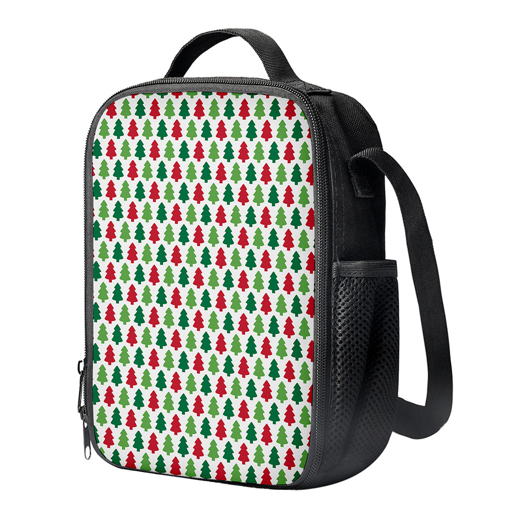 Merry Christmas Tree Pattern Print Crossbody Lunch Bag