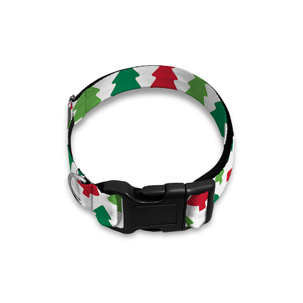 Merry Christmas Tree Pattern Print Dog Collar