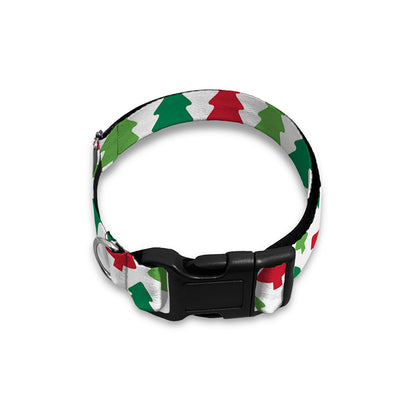 Merry Christmas Tree Pattern Print Dog Collar