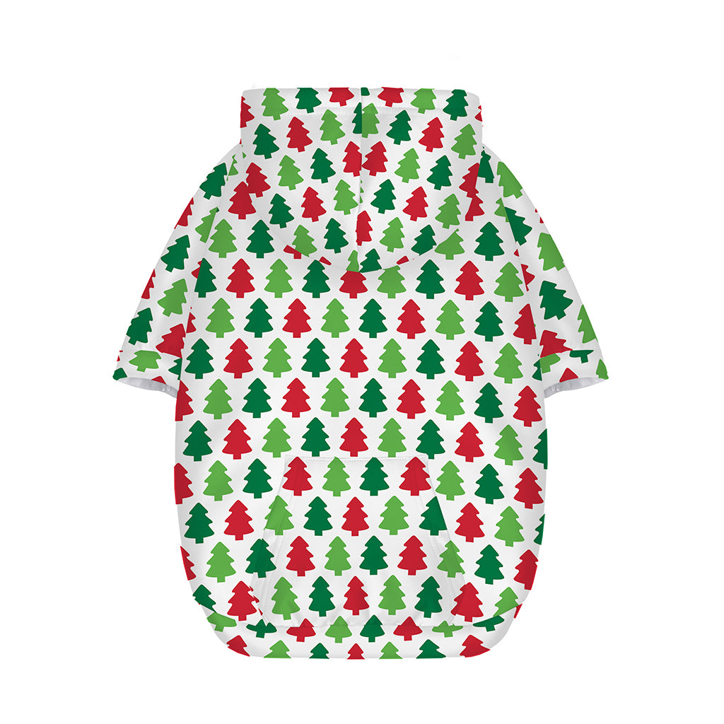 Merry Christmas Tree Pattern Print Dog Zip Up Hoodie