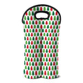 Merry Christmas Tree Pattern Print Double Neoprene Wine Tote
