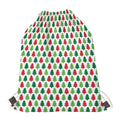 Merry Christmas Tree Pattern Print Drawstring Bag