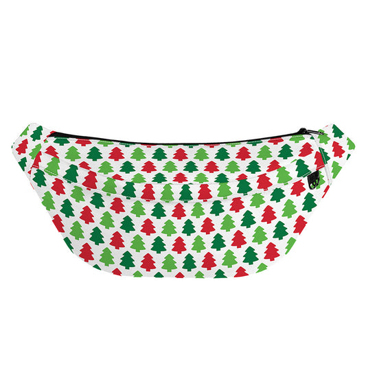 Merry Christmas Tree Pattern Print Fanny Pack