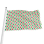 Merry Christmas Tree Pattern Print Flag
