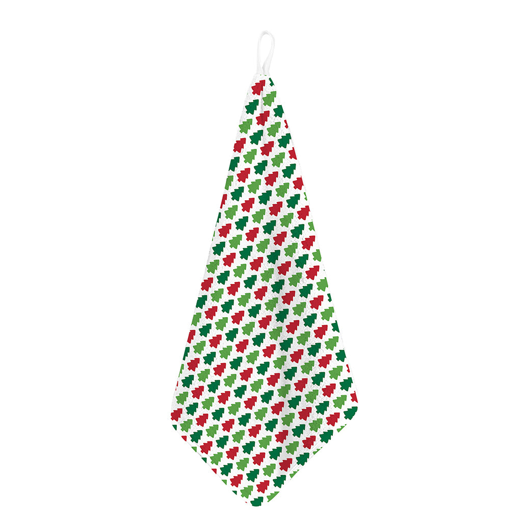 Merry Christmas Tree Pattern Print Hand Towel