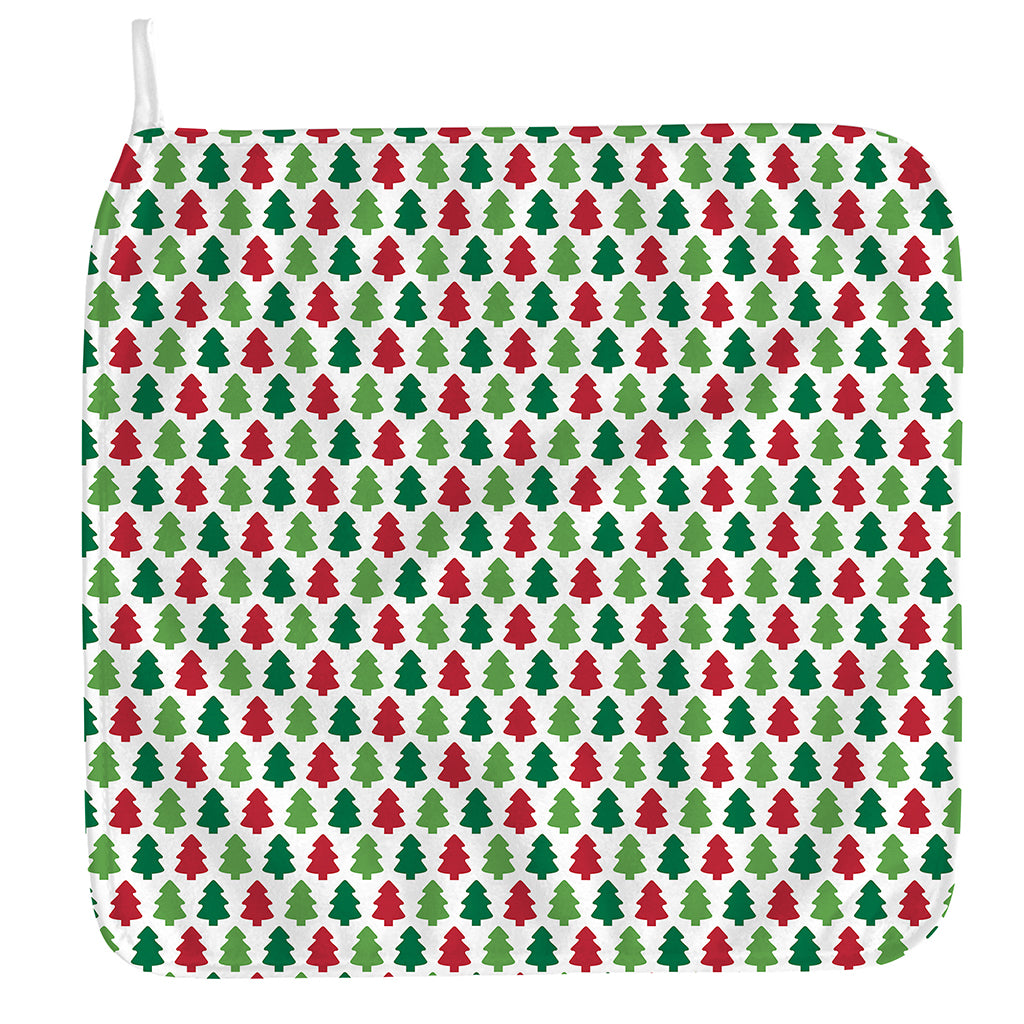 Merry Christmas Tree Pattern Print Hand Towel