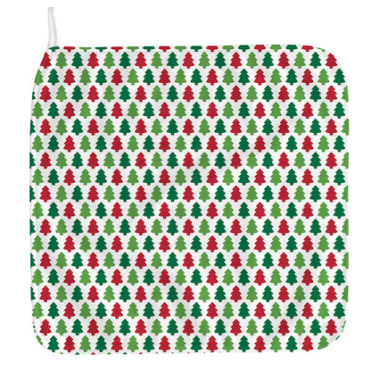 Merry Christmas Tree Pattern Print Hand Towel