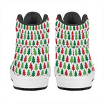 Merry Christmas Tree Pattern Print High Top Leather Sneakers