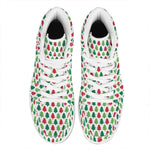 Merry Christmas Tree Pattern Print High Top Leather Sneakers