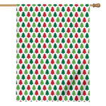 Merry Christmas Tree Pattern Print House Flag