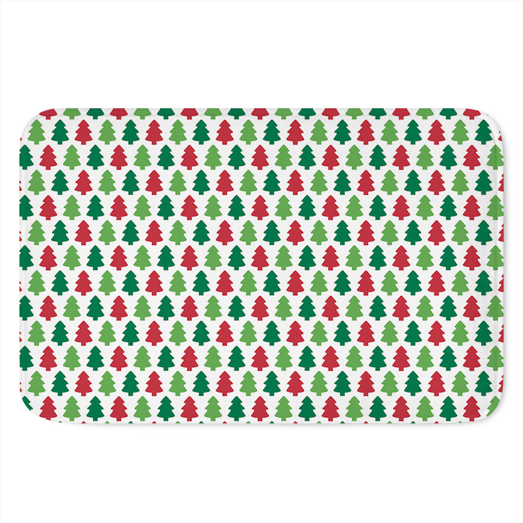 Merry Christmas Tree Pattern Print Indoor Door Mat