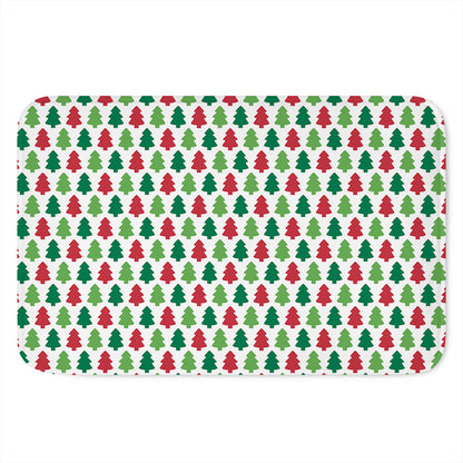 Merry Christmas Tree Pattern Print Indoor Door Mat