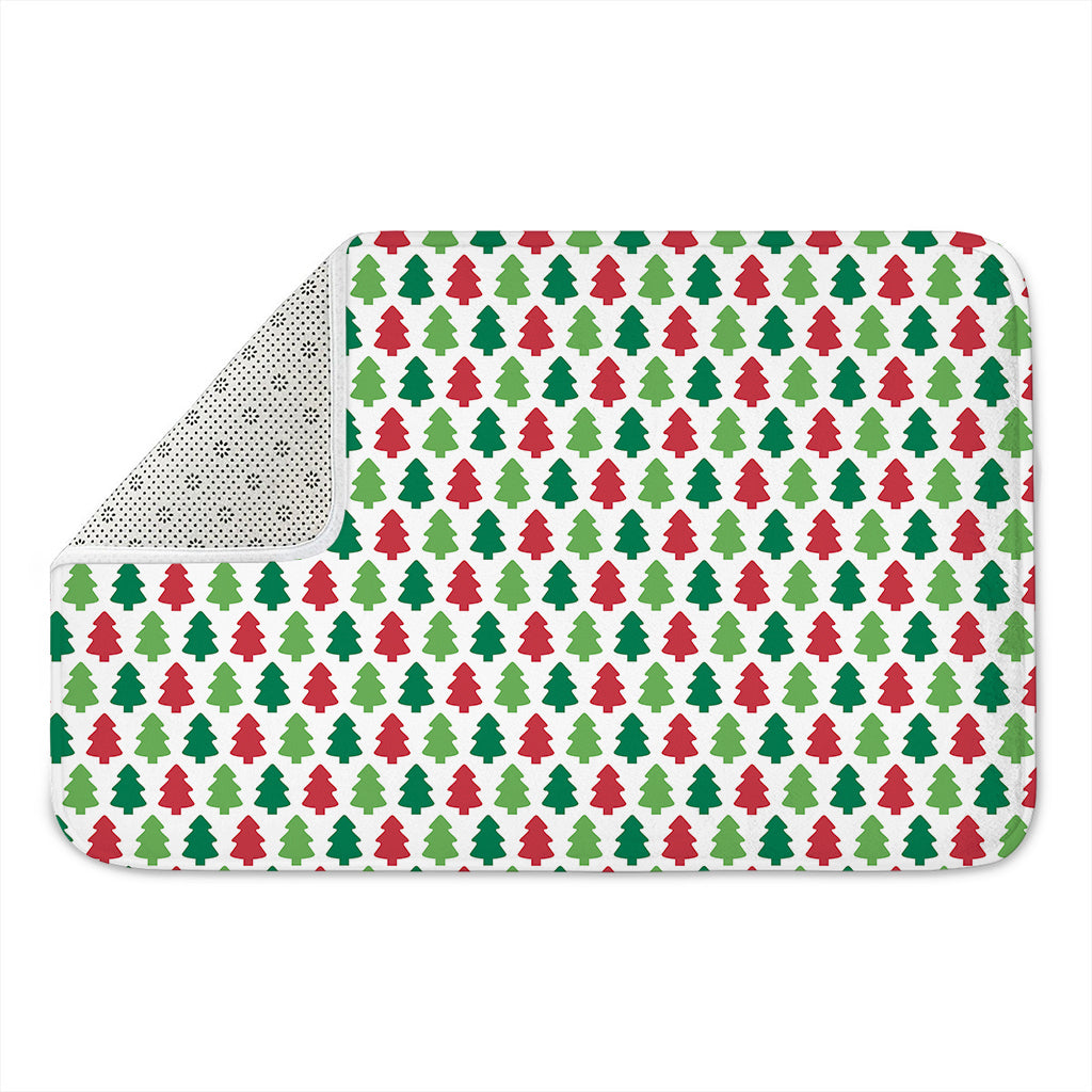 Merry Christmas Tree Pattern Print Indoor Door Mat