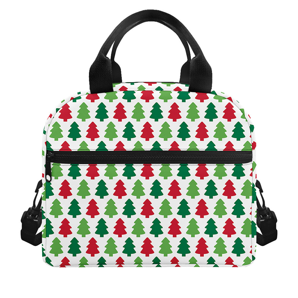 Merry Christmas Tree Pattern Print Insulated Lunch Bag