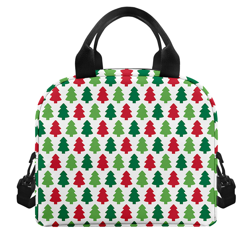 Merry Christmas Tree Pattern Print Insulated Lunch Bag