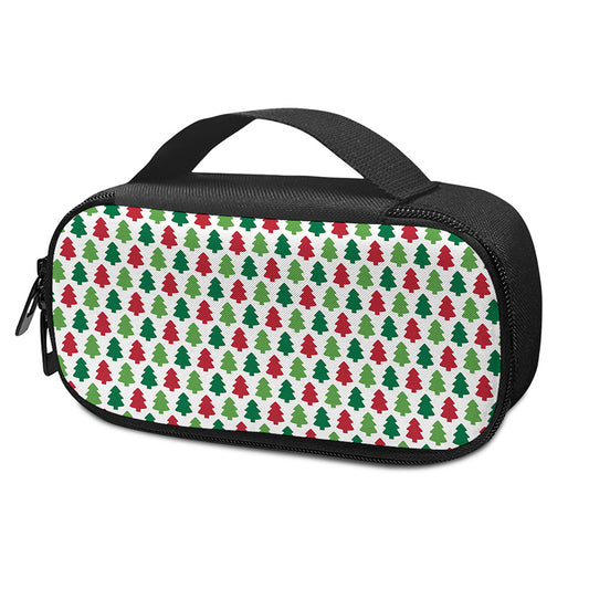 Merry Christmas Tree Pattern Print Insulin Cooler Travel Case