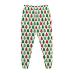 Merry Christmas Tree Pattern Print Jogger Pants
