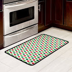 Merry Christmas Tree Pattern Print Kitchen Mat