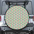 Merry Christmas Tree Pattern Print Leather Spare Tire Cover