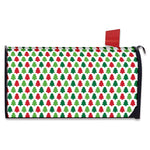 Merry Christmas Tree Pattern Print Mailbox Cover