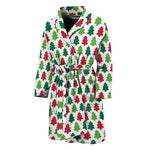 Merry Christmas Tree Pattern Print Men's Bathrobe