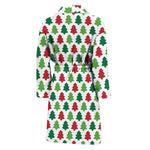 Merry Christmas Tree Pattern Print Men's Bathrobe