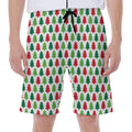 Merry Christmas Tree Pattern Print Men's Beach Shorts