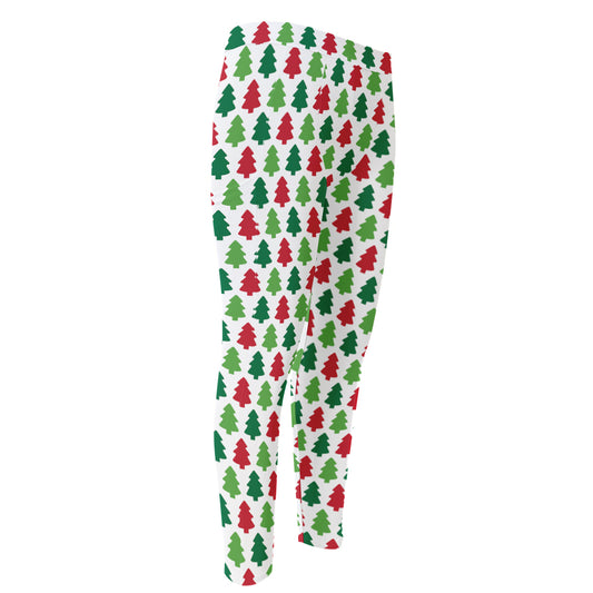 Merry Christmas Tree Pattern Print Men's Compression Pants