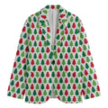 Merry Christmas Tree Pattern Print Men's Cotton Blazer