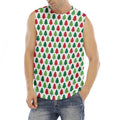 Merry Christmas Tree Pattern Print Men's Fitness Tank Top