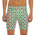 Merry Christmas Tree Pattern Print Men's Long Boxer Briefs