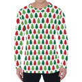 Merry Christmas Tree Pattern Print Men's Long Sleeve T-Shirt