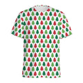 Merry Christmas Tree Pattern Print Men's Athletic T-Shirt