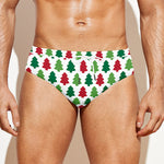 Merry Christmas Tree Pattern Print Men's Swim Briefs