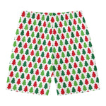 Merry Christmas Tree Pattern Print Men's Swim Trunks