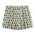 Merry Christmas Tree Pattern Print Mesh Shorts