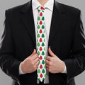 Merry Christmas Tree Pattern Print Necktie