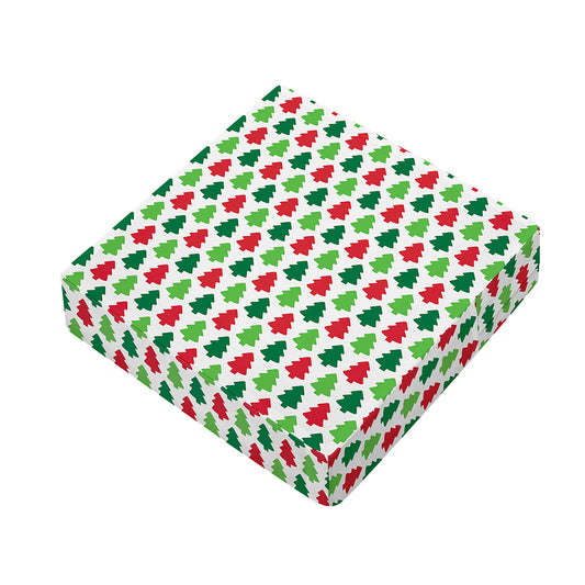 Merry Christmas Tree Pattern Print Outdoor Seat Cushion Cover