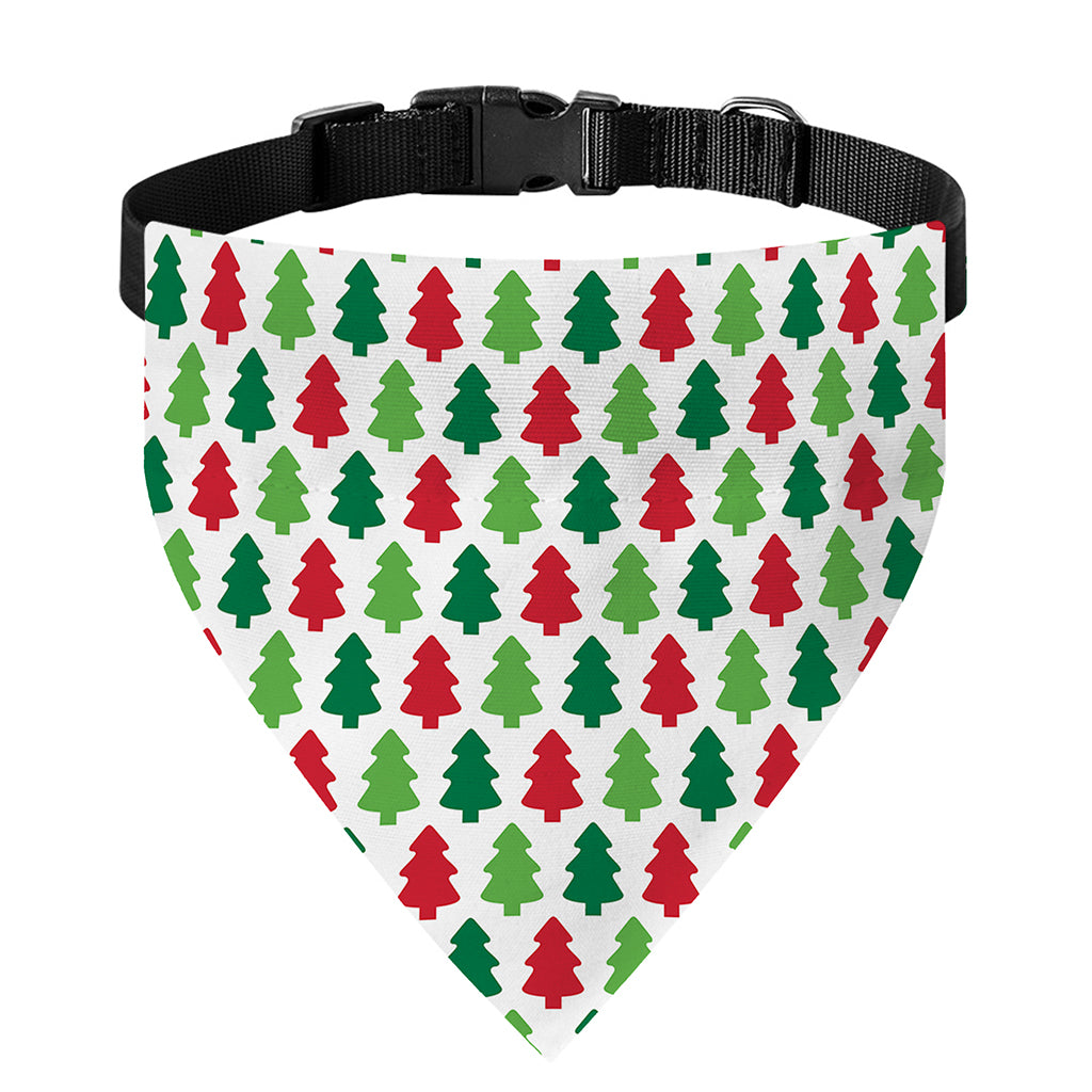Merry Christmas Tree Pattern Print Over The Collar Dog Bandana