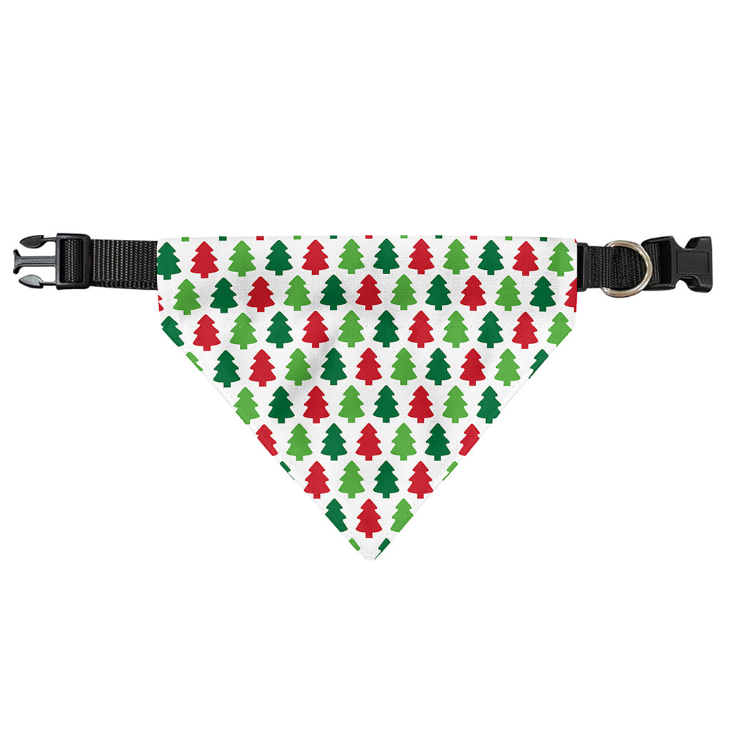 Merry Christmas Tree Pattern Print Over The Collar Dog Bandana