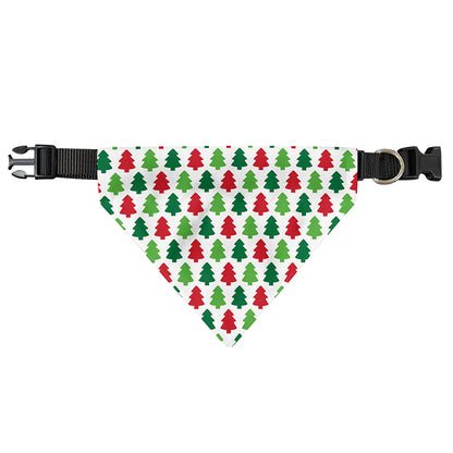 Merry Christmas Tree Pattern Print Over The Collar Dog Bandana